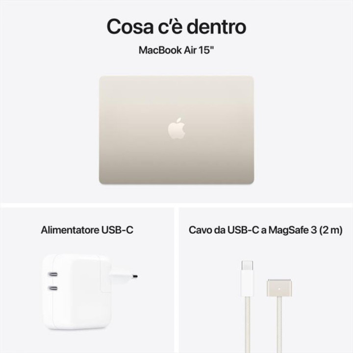 Apple MacBook Air 2025 15" 256GB M4 10C/10G 16GB Galassia MW1J3T/A