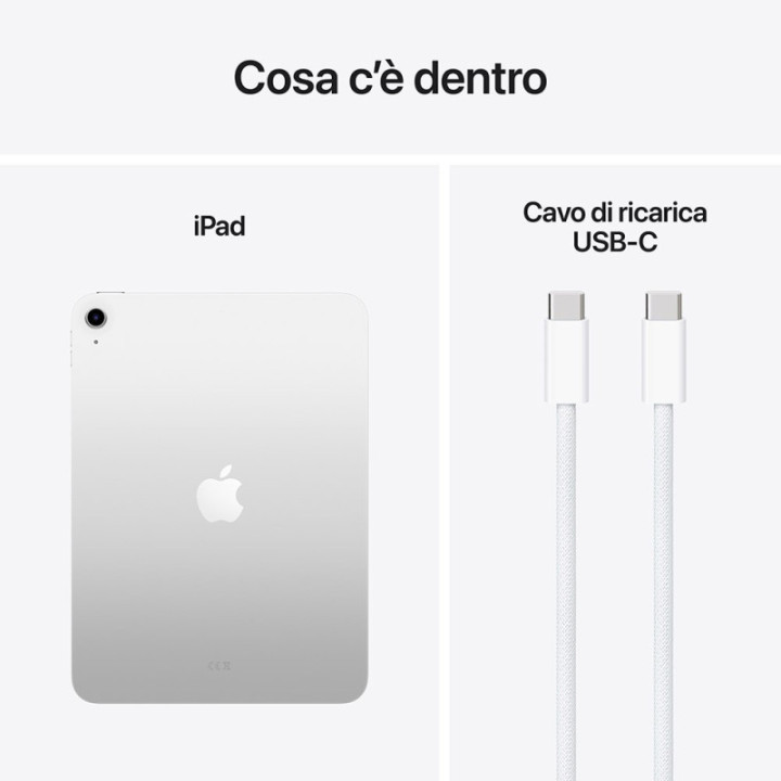 Apple iPad 11" 256GB Wi-Fi Argento Italia 2025