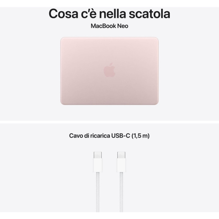 Apple MacBook Neo 2026 13" A18 Pro 8GB Ram 256GB Rosa MHFH4T/A
