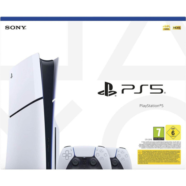 PlayStation PS5 Slim 1TB Standard Edition + 2 DualSense Bianco Italia