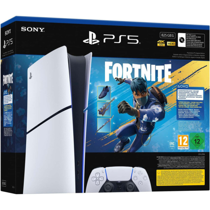 PlayStation PS5  825GB Digital Bianco + Fortnite Flowering Chaos Italia