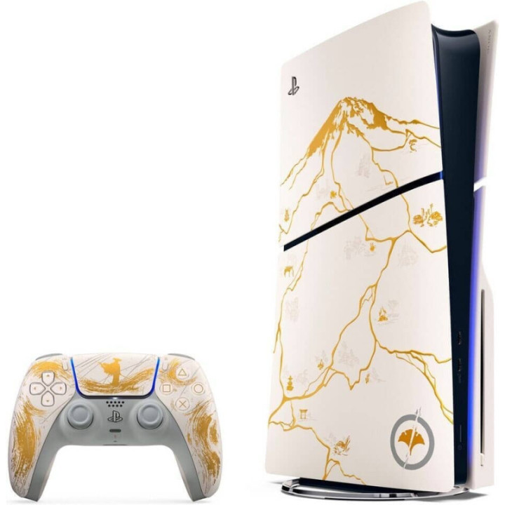 PlayStation PS5 Slim 1TB Ghost Of Yotei Gold Limited Edition White Italia