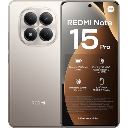 Xiaomi Redmi Note 15 Pro 5G 256GB Titanio Oro Dual Sim 8GB Europa