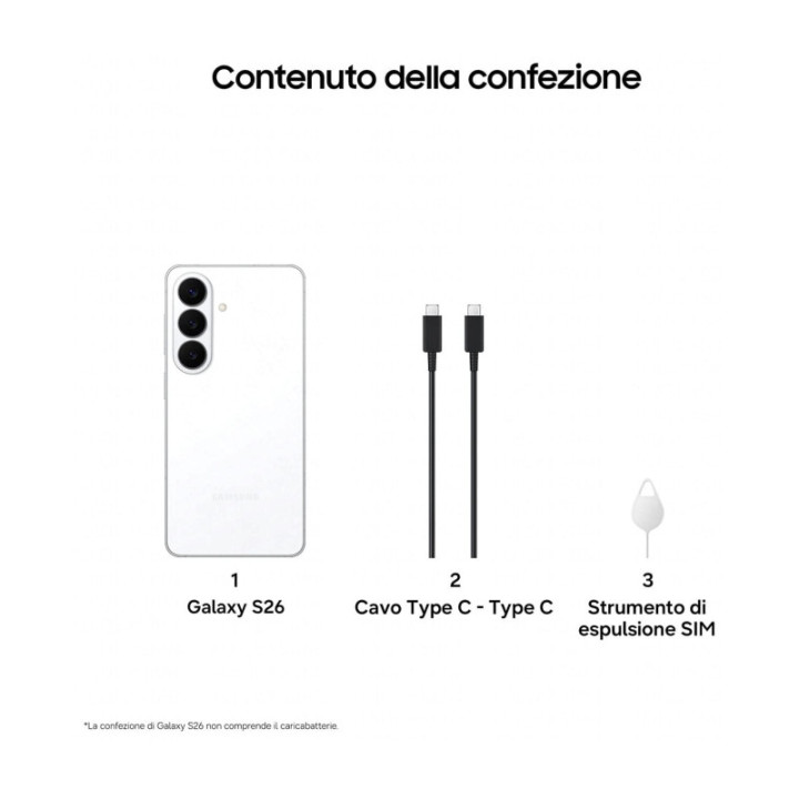 Samsung Galaxy S26 512GB Bianco 5G Dual Sim 12GB Europa