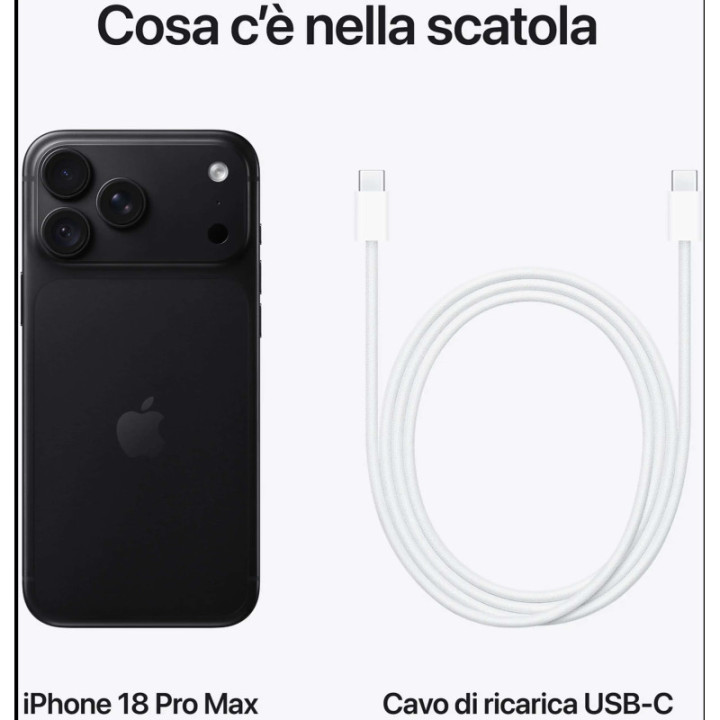 Apple iPhone 18 Pro Max 1TB Nero Europa