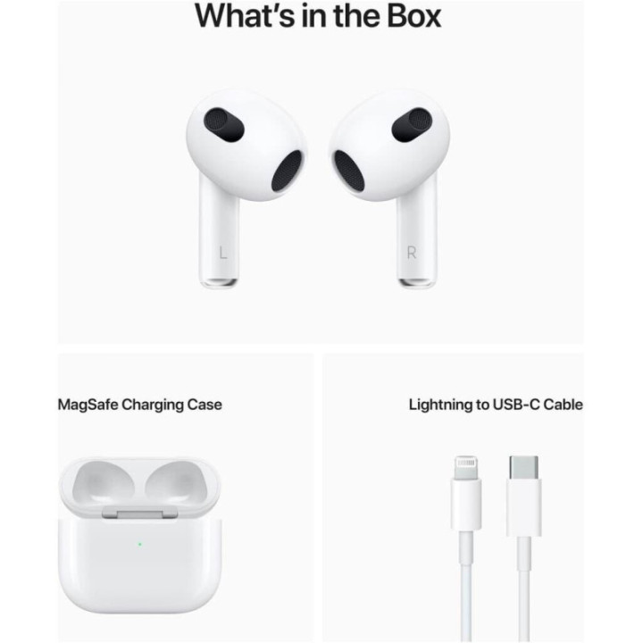 Apple AirPods 3 Gen. con custodia di ricarica wireless Bianco Europa Miglior Prezzo